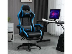 Vinsetto Gaming Stuhl mit Lendenkissen Kopfstütze