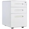 Vinsetto Rollcontainer mit 3 Schubladen Aufbewahrung Stahl Weiß 39 x 48 x 59 cm