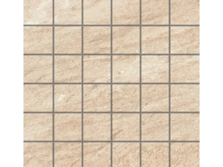 Vitra Mosaikfliese Olympus Feinsteinzeug Beige 30 cm x 30 cm