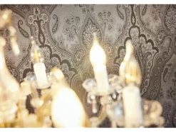 Vliestapete Barock Ornament Glänzend Glatt Schwarz Dunkelgrau FSC®
