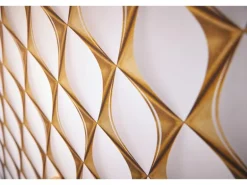 Vliestapete 3D Design Glänzend Leicht Strukturiert Gold Weiß FSC®