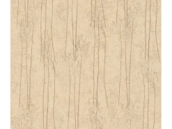 Vliestapete Floral Glänzend Leicht Strukturiert Gelb Beige FSC®