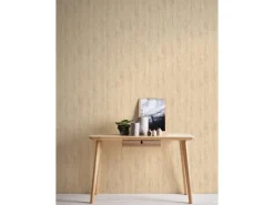 Vliestapete Floral Glänzend Leicht Strukturiert Gelb Beige FSC®