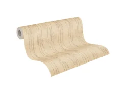 Vliestapete Floral Glänzend Leicht Strukturiert Gelb Beige FSC®