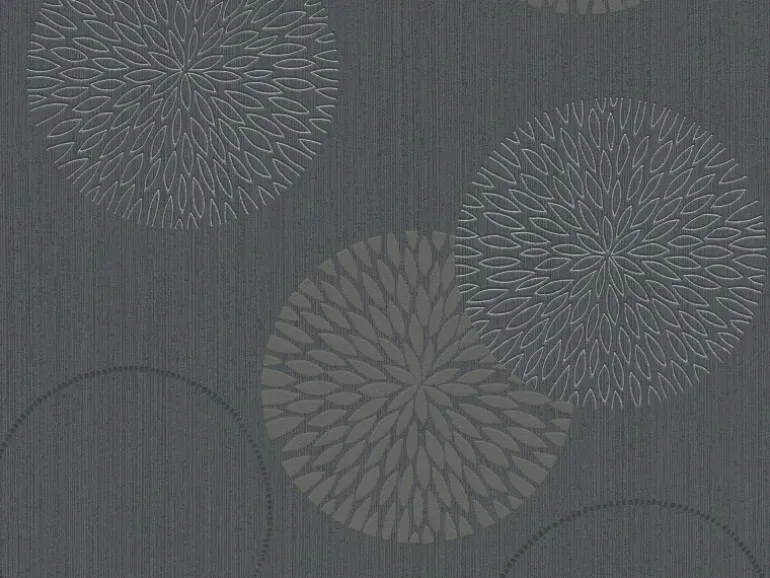 Vliestapete Floral Grau FSC®