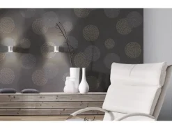 Vliestapete Floral Grau FSC®