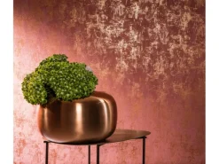 Vliestapete Nabucco Putzstruktur Vintage-Look Rot-Kupfer