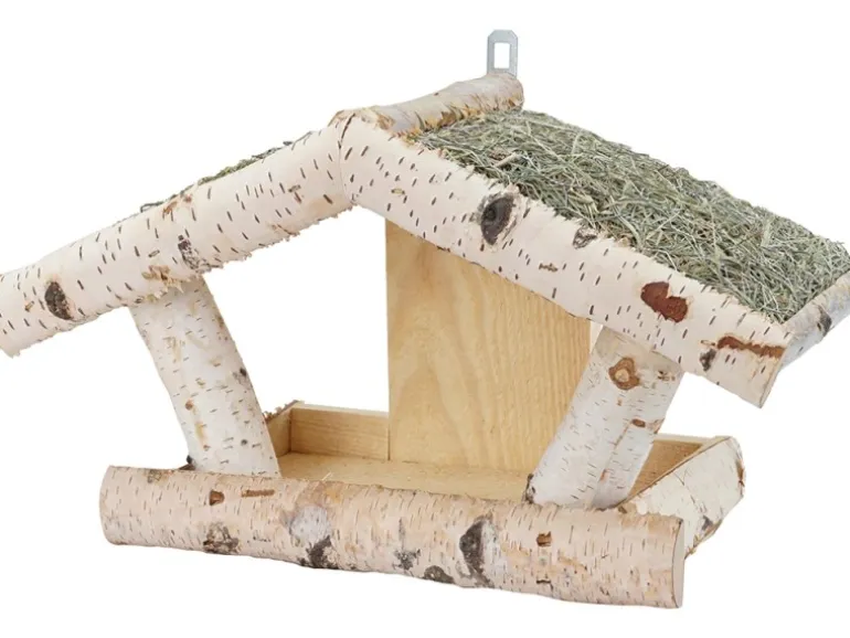 Vogelfutterhaus Hubertus mit Heudach 39 cm x 19 cm x 25 cm