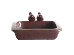 Vogeltränke 30 cm x 30 cm Rot