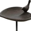Vogeltränke Herz auf Stecker aus Gusseisen 86 cm Antik Braun