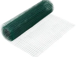 Volierengitter Maschenweite 12,7 mm 5 m x 1 m Stärke 0,9 mm PVC Grün