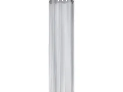 Vorhang mit Ösen 140 cm x 245 cm Hellgrau 2 Stück