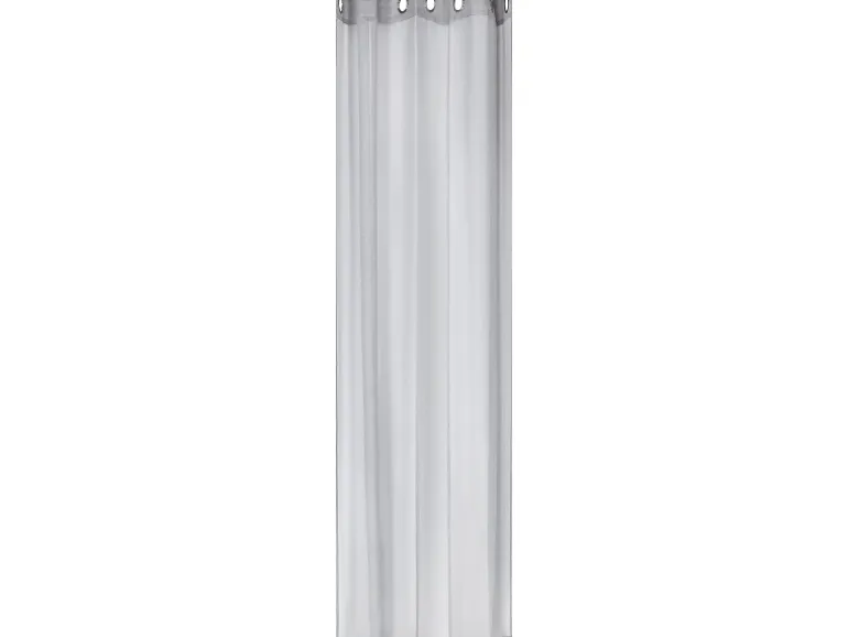 Vorhang mit Ösen 140 cm x 245 cm Hellgrau 2 Stück