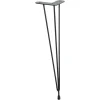 Wagner Designfuß Hairpin Leg Retro 12 cm x 12 cm x 40 cm Stahl Schwarz