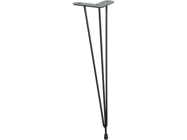 Wagner Designfuß Hairpin Leg Retro 12 cm x 12 cm x 40 cm Stahl Schwarz