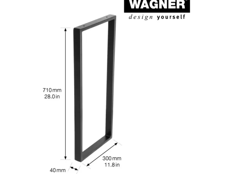Wagner Designrahmen 710 mm x 300 mm Schwarz