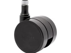 Wagner Drehstuhl-Doppelrolle 5er Set Konkav Ø 5 cm Schwarz