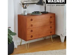 Wagner Möbelbein Hairpin Länge 200 mm Pearl Gold