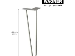 Wagner Möbelbein Hairpin Länge 400 mm Moss Grey