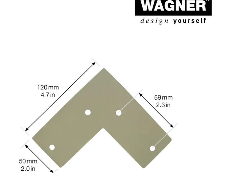 Wagner Möbelbein Hairpin Länge 400 mm Moss Grey