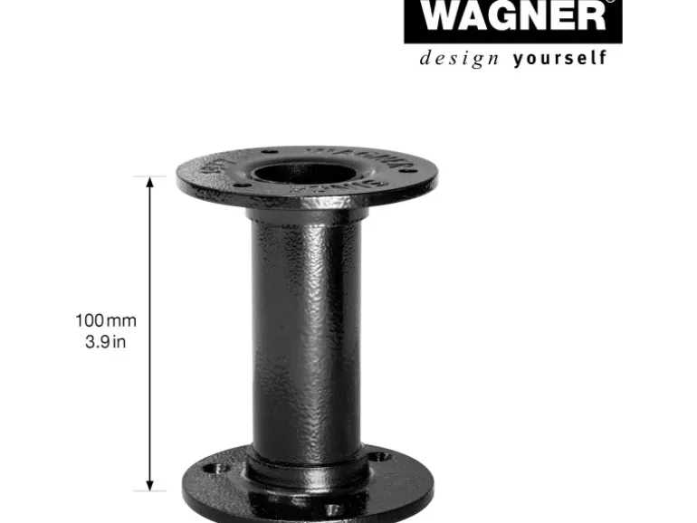 Wagner Möbelbein Industrial Pipe Ø 32,5 mm Länge 100 mm Schwarz