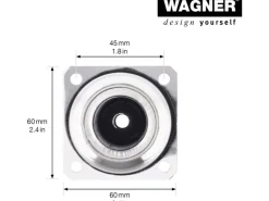 Wagner Möbelbein Telescope Ø 3 cm Justierbar 60 cm - 90 cm Edelstahl-Optik