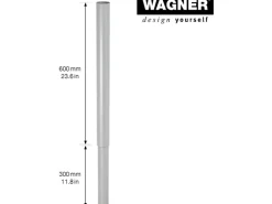 Wagner Möbelbein Telescope Ø 5 cm Justierbar 60 cm - 90 cm Alu