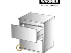 Wagner Möbelfuß Justus Lounge QuickClick mit Anschraubplatte 4er Set