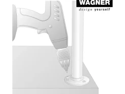 Wagner Regalträger Industrial Pipe Ø 3,25 cm x 12 cm Schwarz