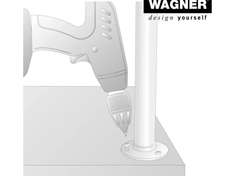 Wagner Regalträger Industrial Pipe Ø 3,25 cm x 12 cm Schwarz