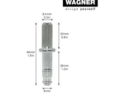 Wagner Riffelstift 58 mm 2 Stück