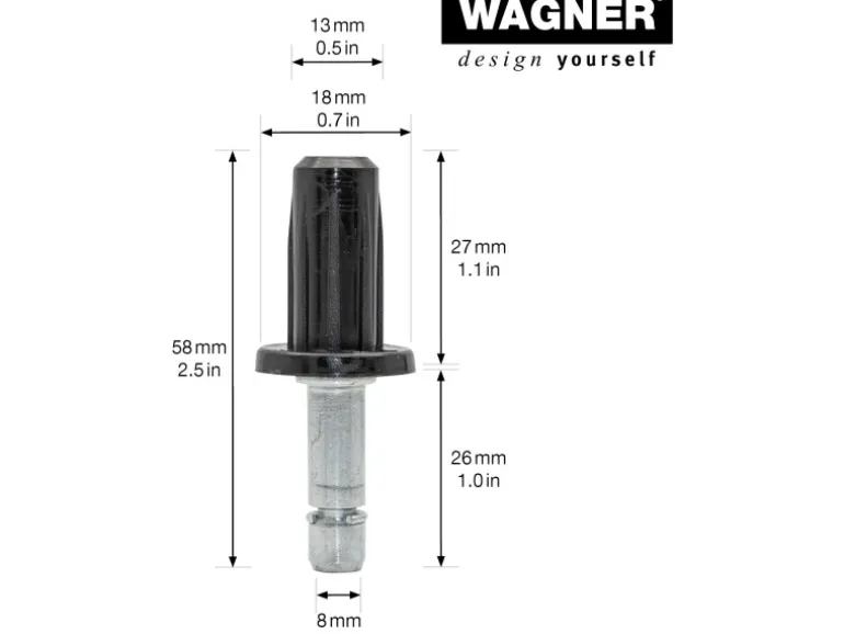 Wagner Stift & Einschlaghülse 13 mm SV Verpackung 70 % 2 Stück
