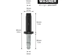 Wagner Teewagenstift & Hülse 10 mm SV Verpackung Mix 70 % 2 Stück