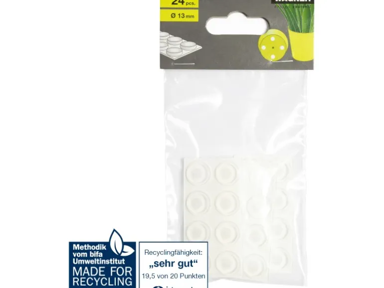 Wagner Topffüße Set Selbstklebend Transparent Ø 13 mm
