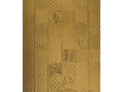 WALLFACE 13926 COLLAGE Luxus Leder Wand-Paneel Verkleidung Tapete Gold 2600 mm x 1000 mm x 3,5 mm 2,60 m2 Gold