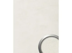 WALLFACE 15610 LEGUAN Leder Wand-Paneel Blickfang Dekor Verkleidung Weiß 2600 mm x 1000 mm x 1,5 mm 2,60 m2 Weiß