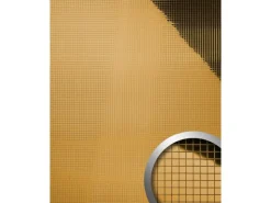 WALLFACE 27373 M-Style Design Platte Wand-Paneel Mosaik Dekor glanz Gold 980 mm x 980 mm x 1,2 mm 0,96 m2 Gold