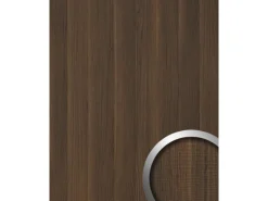 WALLFACE 25159 NUTWOOD Wandpaneel Holz Optik Nussbau Dekor Dunkelbraun 2600 mm x 1000 mm x 1,33 mm 2,60 m2 Braun