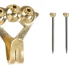 Wandhaken Vermessingt mit Stift Gr. 4 3 Stück