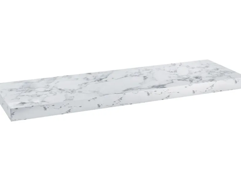 Wandregal Carlton 60 cm x 24 cm x 3,8 cm Marmor Weiß