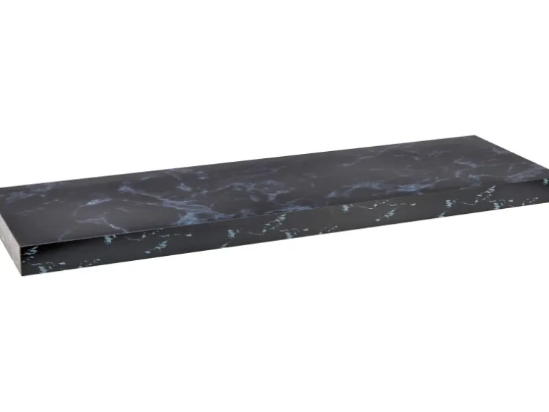 Wandregal Carlton 80 cm x 24 cm x 3,8 cm Marmor Schwarz