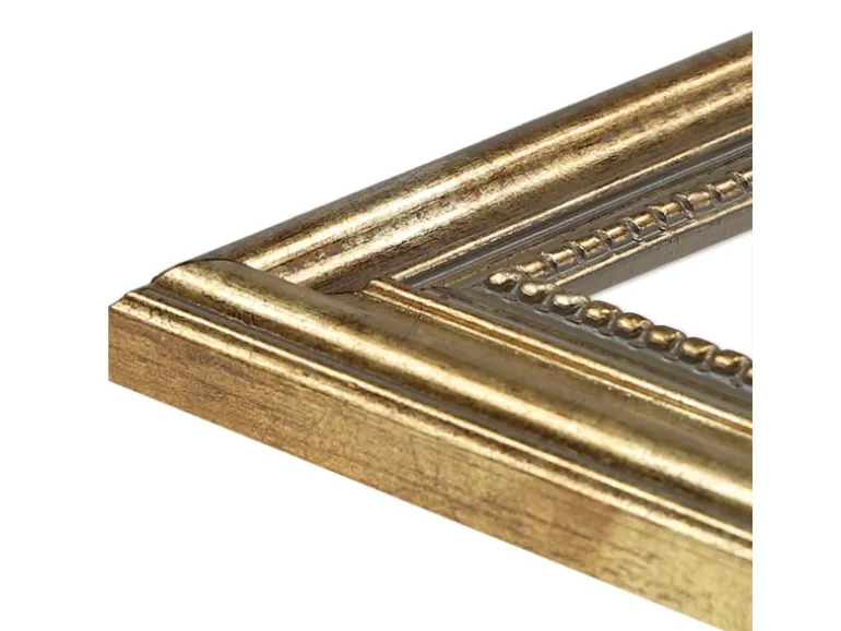 WANDStyle Bilderrahmen H450 aus Massivholz in Gold 40 x 60 cm im Stil Antik
