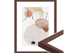 WANDStyle Bilderrahmen H320 aus Massivholz in Nussbaum-Optik 10 x 15 cm im Stil Klassisch