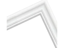 WANDStyle Bilderrahmen H390 aus Massivholz in Weiß gemasert 13 x 18 cm im Stil Landhaus
