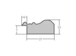 WANDStyle Bilderrahmen H450 aus Massivholz in Metall-Optik 30 x 40 cm im Stil Antik