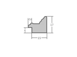 WANDStyle Bilderrahmen H182 aus Massivholz in Braun 15 x 20 cm im Stil Antik