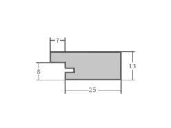 WANDStyle Bilderrahmen H750 aus Massivholz in Grau 30 x 40 cm im Stil Landhaus