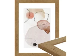 WANDStyle Bilderrahmen H750 aus Massivholz in Eiche-Optik 30 x 40 cm im Stil Landhaus