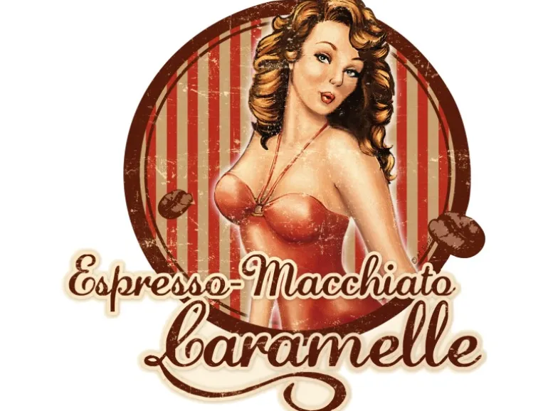 Wandtattoo Espresso-Caramelle 50 cm x 50 cm