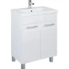 Waschbeckenunterschrank 60 cm Cheese Weiß mit Füßen